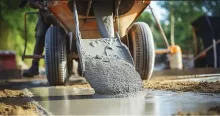 Modern construction project using sustainable building materials and VURA construction chemicals for durable structures.